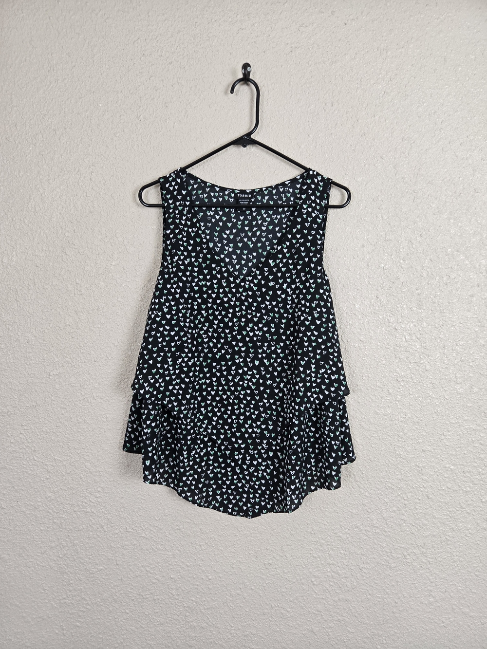 Torrid Black Tiered Sleeveless Blouse Plus Size 16 New #2B2452